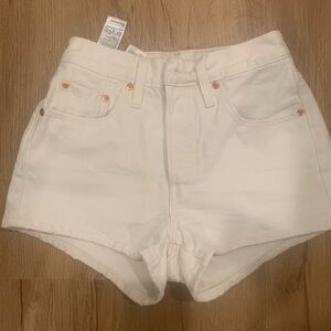 Levi's Women's Cream Jean Shorts